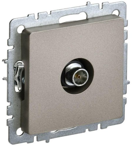 Розетка TV Проходная без рамки IEK Brite РТВ10-0-БрШ 1-м. шампань картинка